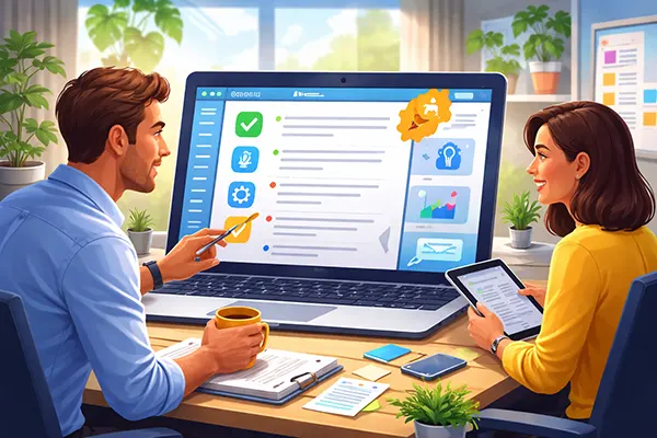 update notification screen